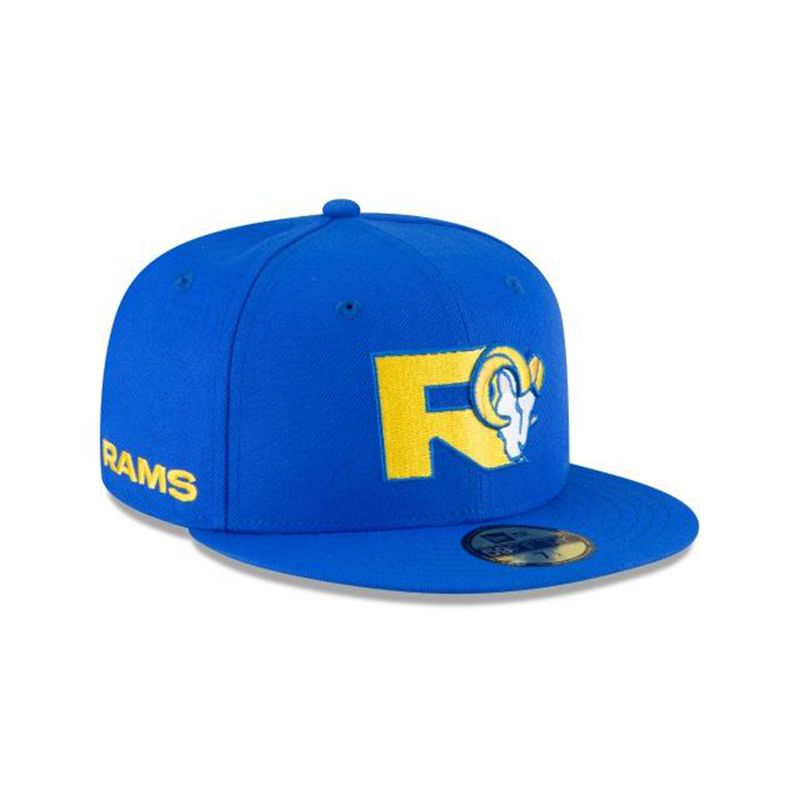 NFL Los Angeles Rams Logo Mix 59Fifty Fitted (MEQ3076) - Blue New Era Caps